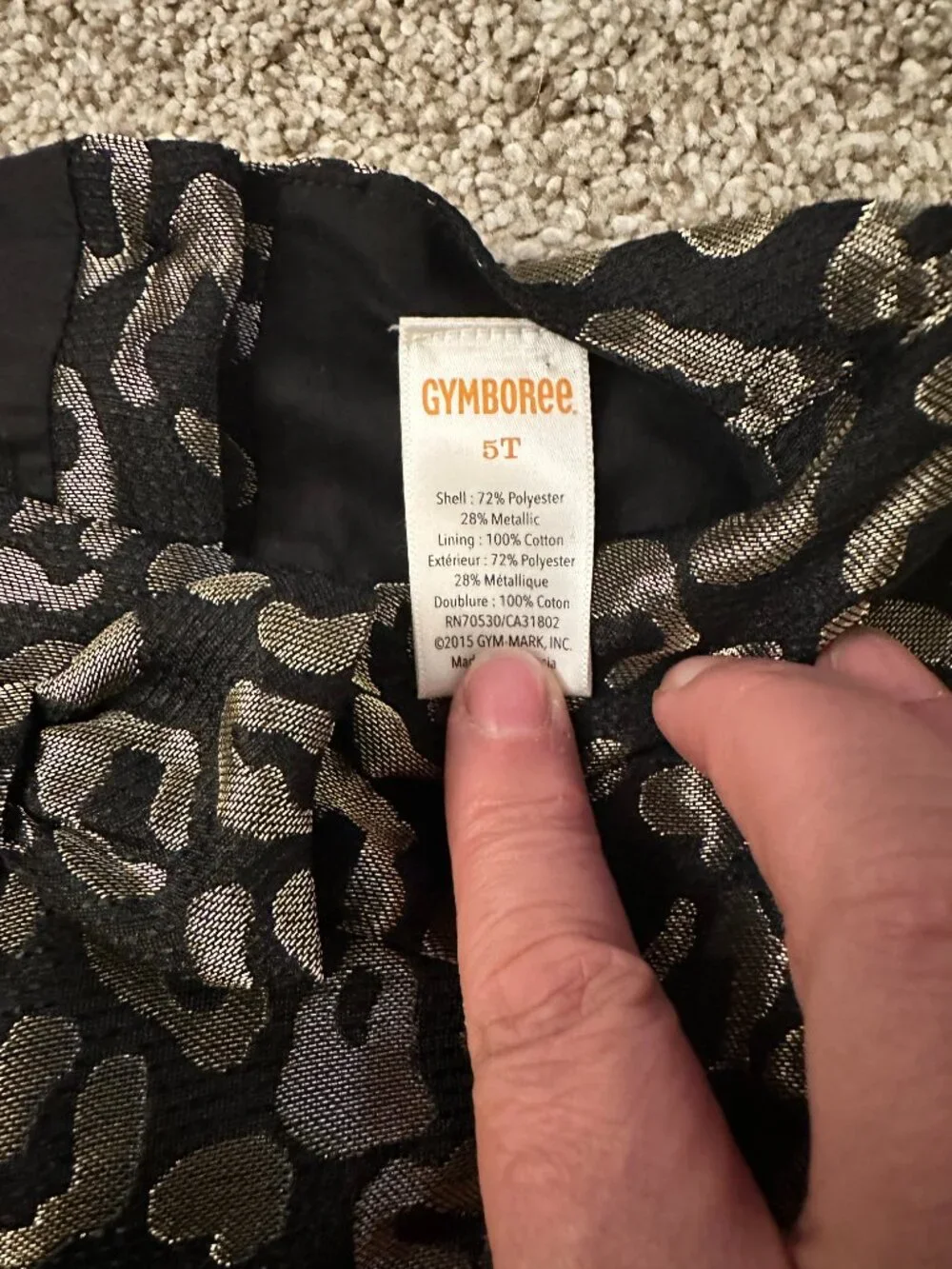 GYMBOREE GIRLS PARTY DRESS special occasion 5T CHEETAH PRINT TAPESTRY super cute